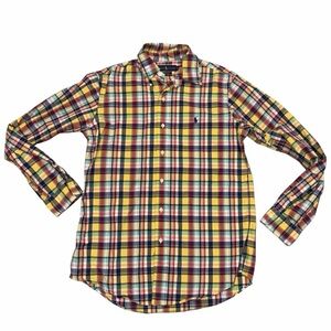 Polo Ralph Lauren Multicolor Gingham Plaid Long Sleeve Shirt size Medium